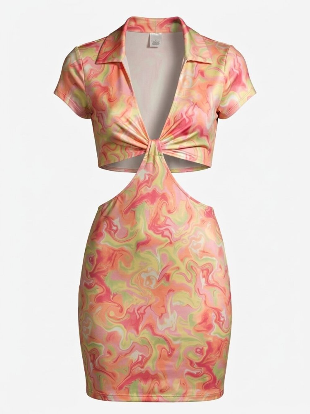 Rue21 Pink Multi Swirl Cutout Mini Dress